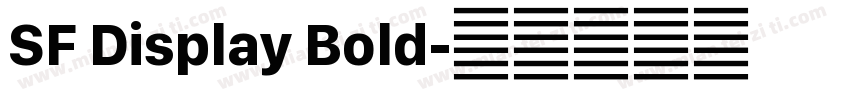 SF Display Bold字体转换